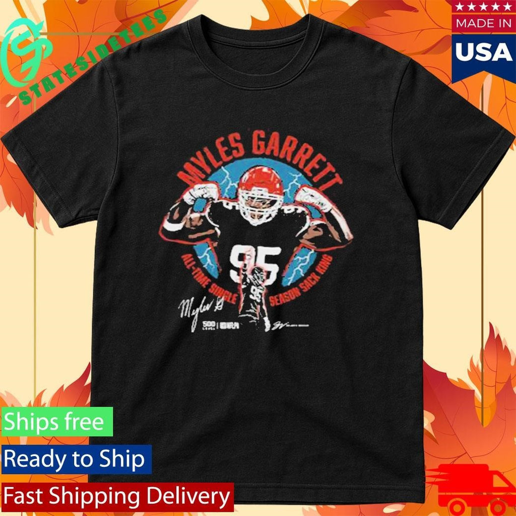 Myles Garrett Cleveland All-Time Sack King T-Shirt