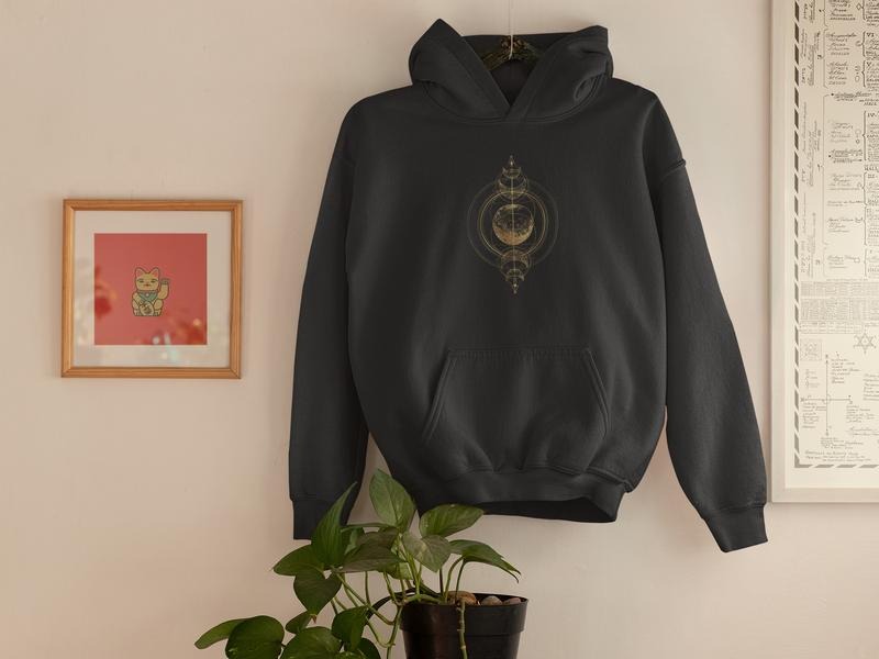 Mystical Moon Astrology Sweatshirt, Mystic Moon Phase Sweater, Astrology Hoodie, Boho Celestial Moon Sweatshirt,...