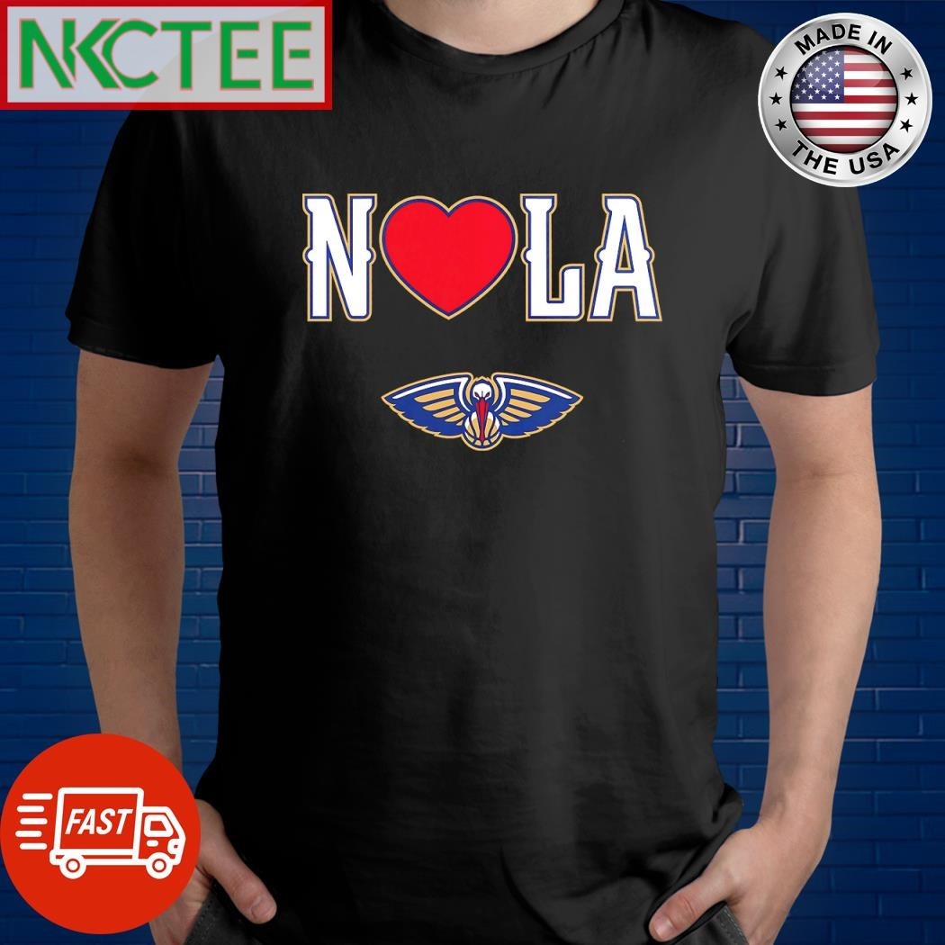 N heart LA New Orleans Pelicans shirt