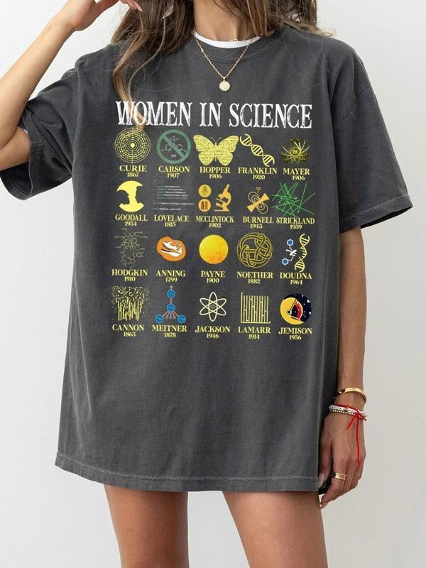 NEW SHIRT Retro Women In Science Tee For Women, Graphic Cotton Tshirt Unisex Men Women, Funny Dumb Tee, Meme Shirt,...
