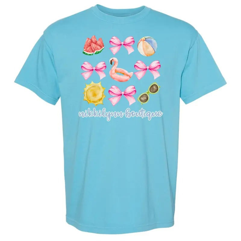NLB Merch - Pool Day Coquette Collage Comfort Colors T-Shirt Hoodie, Sweatshirt | DripVista.com
