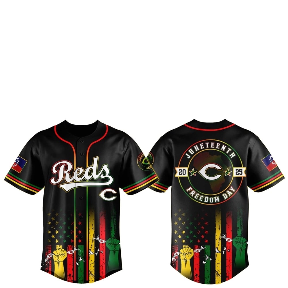 Cincinnati Reds Juneteenth Day 2025 Baseball Jersey Hat - Grishko.com