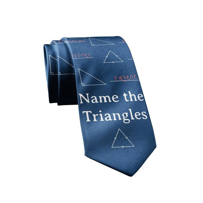 Name The Triangles Necktie Funny Neckties for Men Nerdy Science Teacher Tie Novelty Mens Ties Funny Ties T-Shirts,...