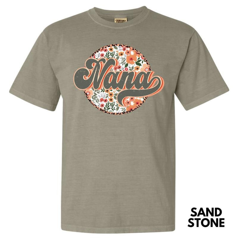 Nana Flower Mix Comfort Colors T-Shirt 'NLB' Hoodie, Sweatshirt | DripVista.com