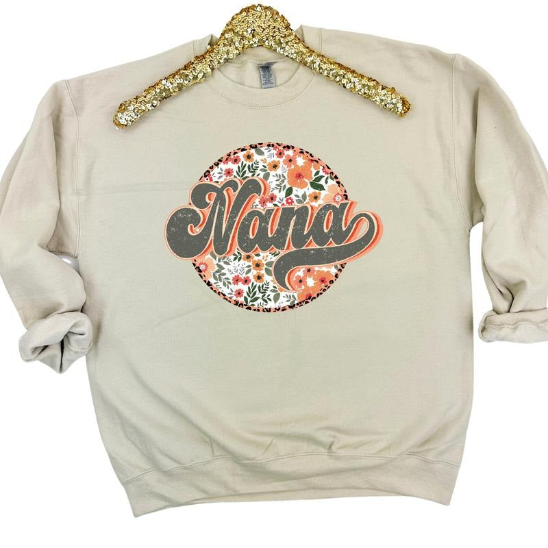 Nana Flower Mix Sweatshirt 'NLB' T-Shirts, Hoodie | DripVista.com