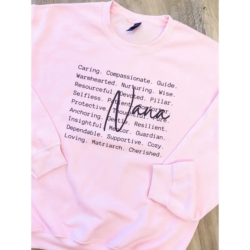 Nana Words Graphic Pullover