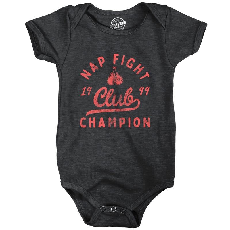 Nap Fight Club Champion Baby Bodysuit Funny Brawling Babies Joke Jumper for Infants Funny Baby Onesies Funny Sarcastic...