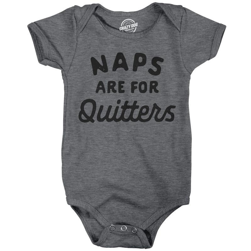 Naps Are For Quitters Baby Bodysuit Funny Sarcastic Napping Graphic Novelty Jumper For Infants Funny Baby Onesies Funny...