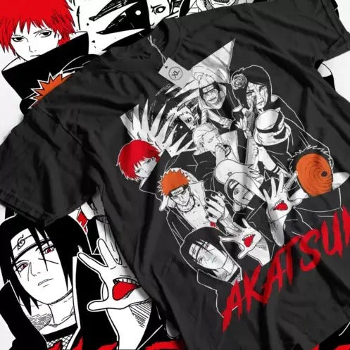 Naruto Itachi Uchiha T-shirt Pain Akatsuki Horror For Anime Gift shirt All Size