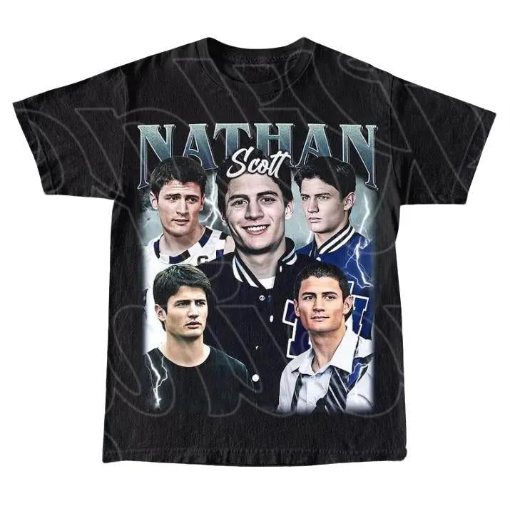 Nathan Scott Vintage T-Shirt, Gift For Fans T-Shirt, Movie shirt Hoodie, Sweatshirt | DripVista.com