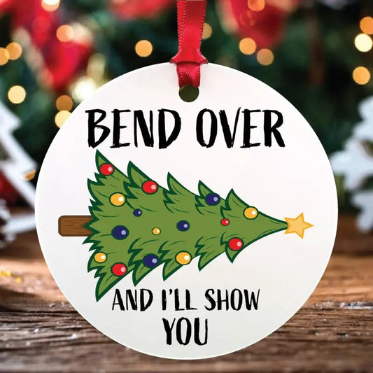 National Lampoon Inspired Bend Over and I'll Show You Christmas Ornament, Funny National Lampoon Gift, Griswold Family Christmas Ornament