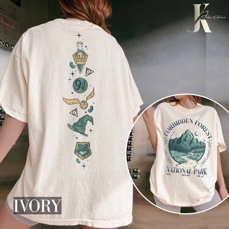 National Park Shirt, Forbidden Forest Shirt, Wizard School Shirt, Wizard Sweatshirt, National Park Lover Gift, Mountain...