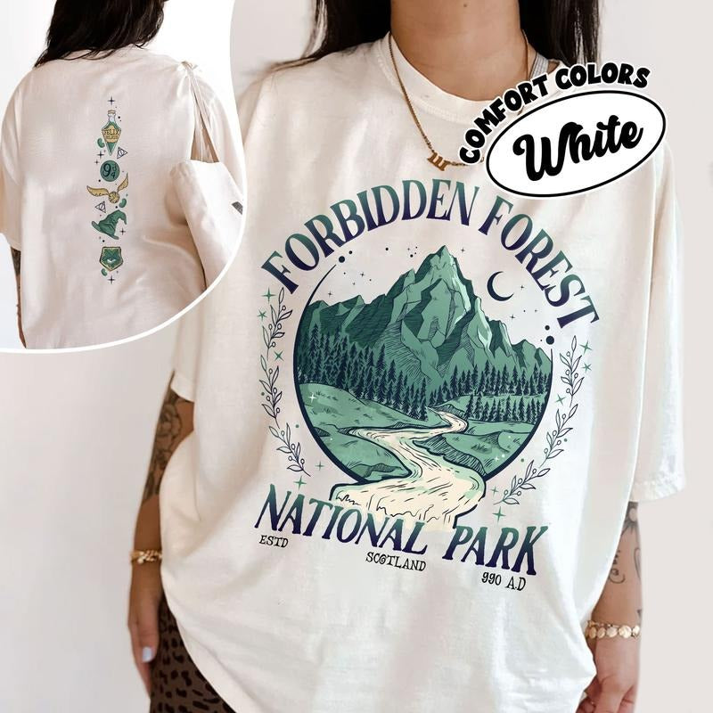 National Park Wizard Comfort Colors Shirt,  Forbidden Forest Shirts, HP Inspired T Shirt Wizarding World Tee, Bookish...