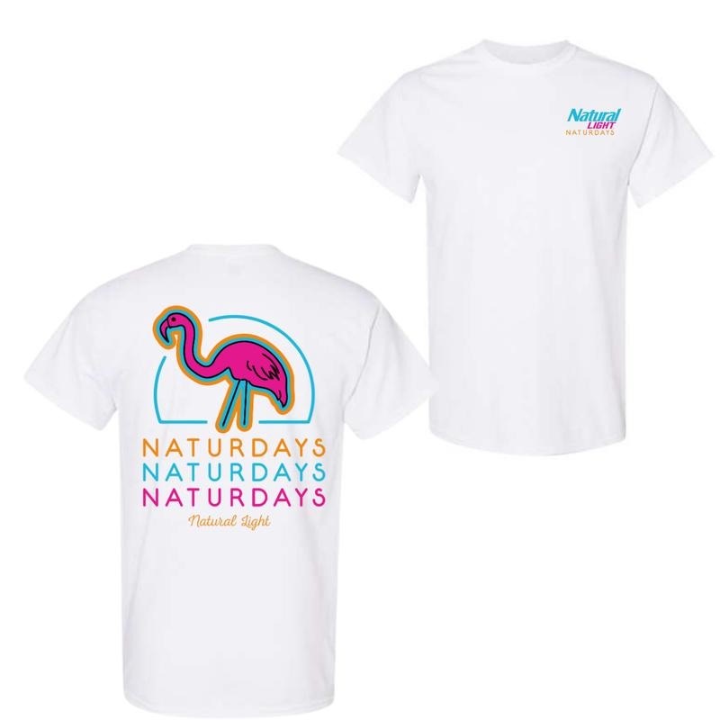 Natural Light Naturdays Neon Flamingo T-Shirt Sweatshirt Hoodie, Trendy Shirt | DripVista.com