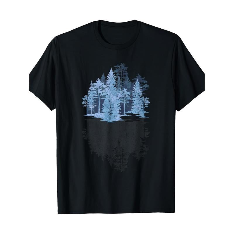 Natural Tree Reflection Outdoor Wild Forest T-shirt -100% cotton Made in USA Hoodie, Sweatshirt | DripVista.com