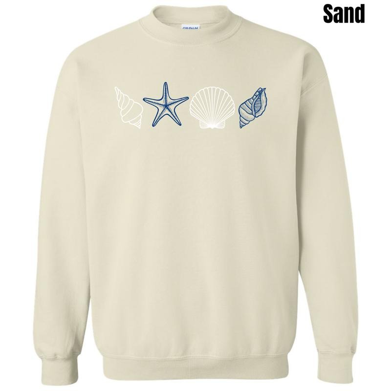 Nautical Shells Sweatshirt 'NLB' T-Shirts, Hoodie | DripVista.com