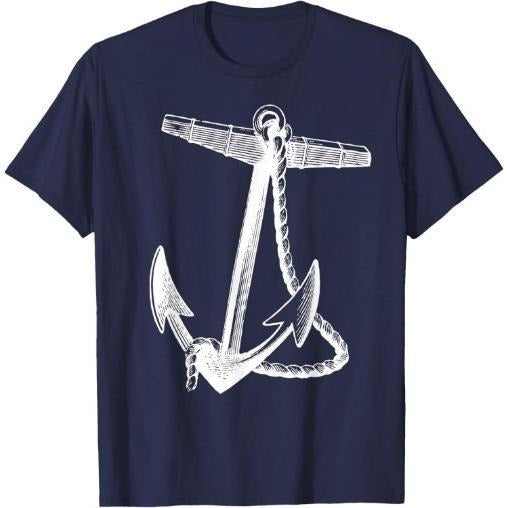 Nautical Ships Anchor Sailing Naval T-Shirt Made in USA Hoodie, Sweatshirt | DripVista.com