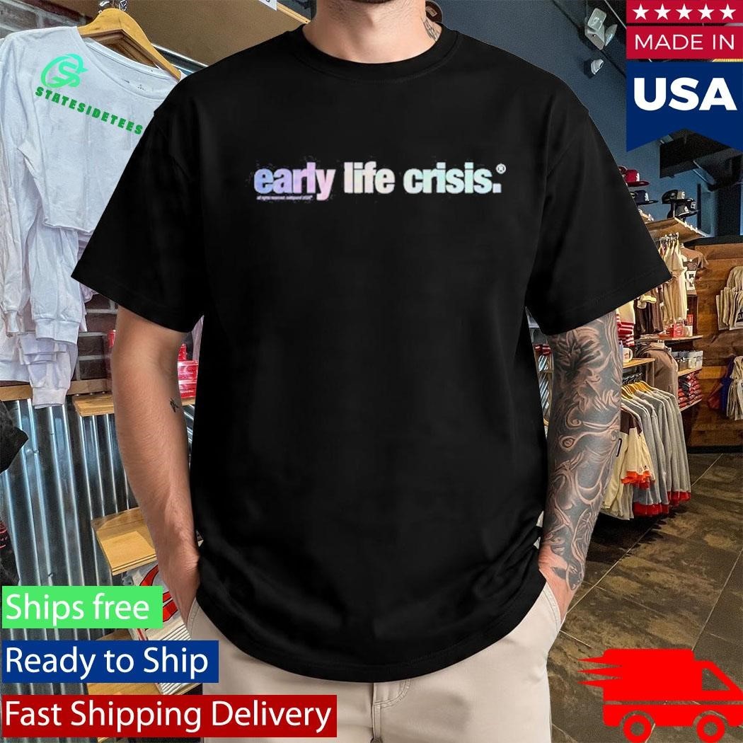 Nettspend Early Life Crisis Black Holographic T-Shirt