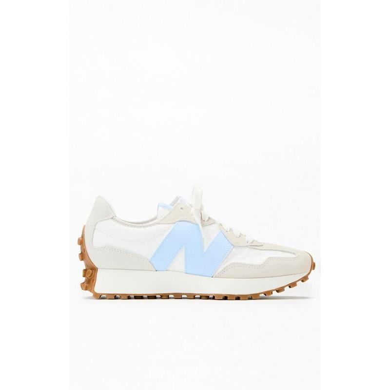 New Balance Women's White & Blue 327 Sneakers - Multicolor T-Shirts, Hoodie, Sweatshirt | DripVista.com