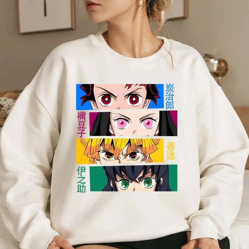 New Generation Breathing DM Characters Shirt Crewneck Hoodie, Anime Otaku Shirt Comfort Cotton Sweatshirt | DripVista.com