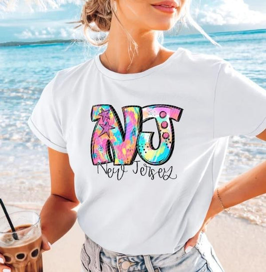 New Jersey Neon Splash DTF Transfers - THIS IS NOT A SHIRT