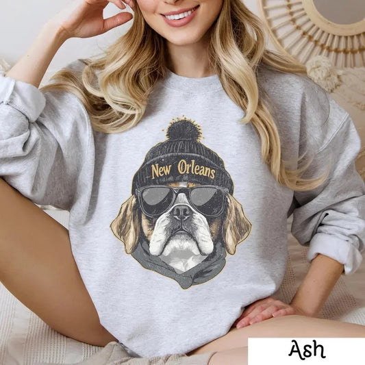 New Orleans Football Crewneck Sweatshirt, Vintage Sports Fan Apparel, Trendy Game Day Gift, Unisex New Orleans, New Orleans Football