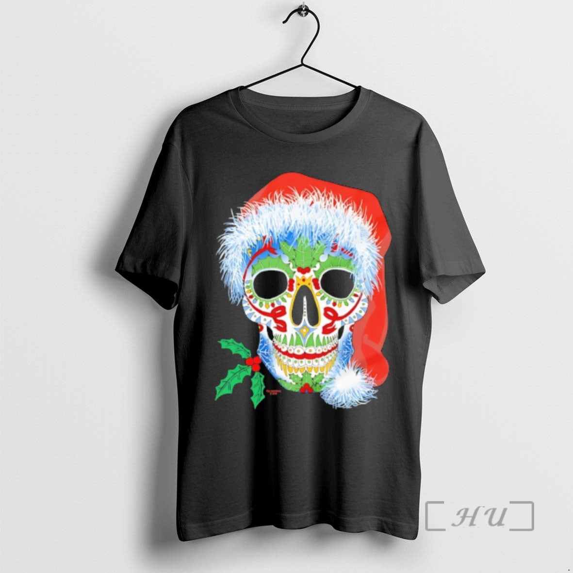 New Sugar Skull Holiday Santa Christmas T-Shirts, Hoodie, Sweatshirt | DripVista.com