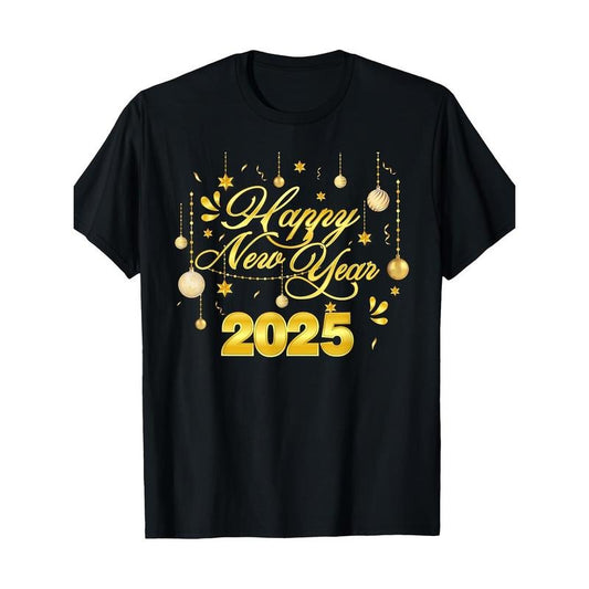 New Years Eve Party Family Matching 2025 Happy New Year 2025 100% Cotton T-Shirt Made in USA
