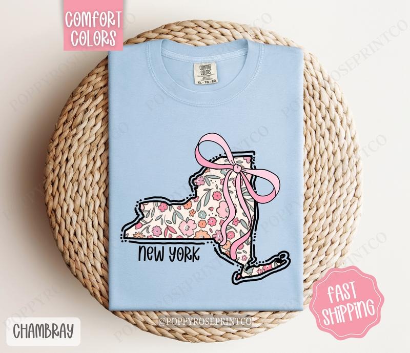 New York Comfort Colors State Tshirt, Cute New York Shirt, New York Tshirt, New York Shirt Hoodie, Sweatshirt | DripVista.com