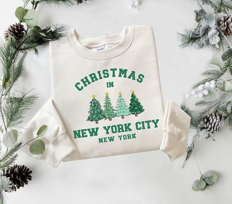 New York Vintage Shirt, New York Sweater, NYC Shirt, Personalized City Name Shirt, Christmas Trip Sweatshirt, Christmas...