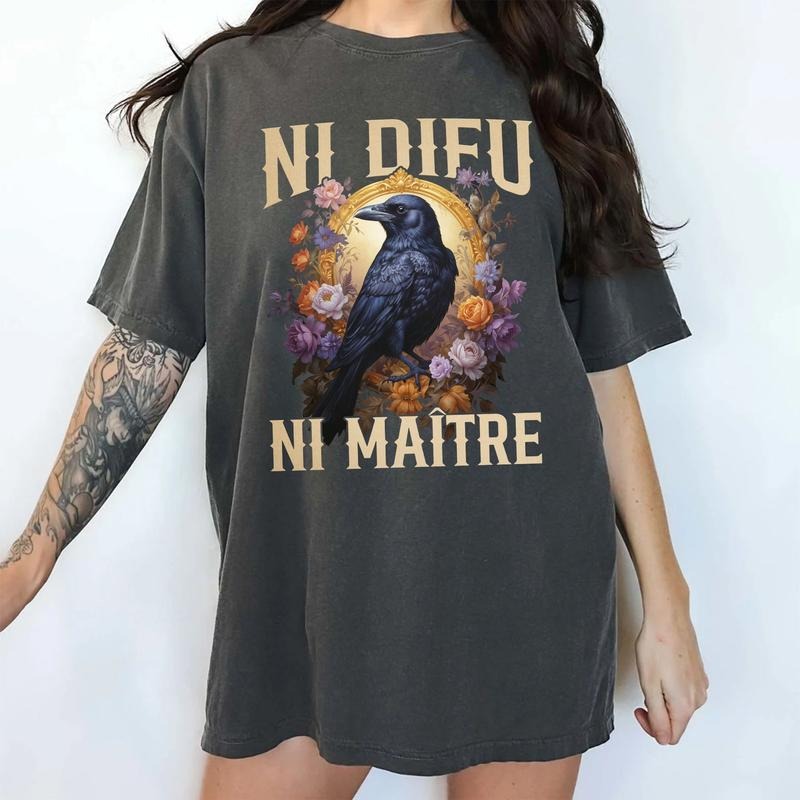 Ni Dieu Ni Maitre Comfort Colors Shirt, Anarchist T-shirt, Activist Protest Graphic Tee, Human Rights Clothing, Womenswear