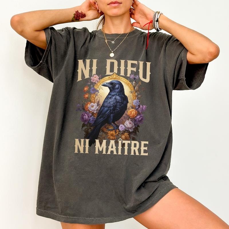 Ni Dieu Ni Maitre Comfort Colors Shirt, Anarchist T-shirt, Activist Protest Graphic Tee, Human Rights Outfits, Womenswear