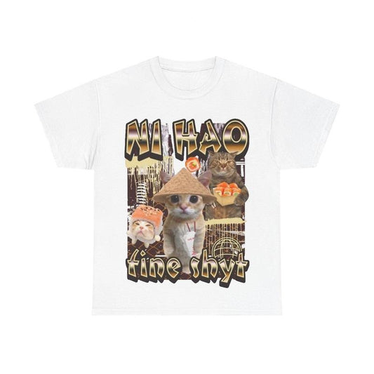 Ni hao fine shyt funny brainrot gen z meme  T-shirt