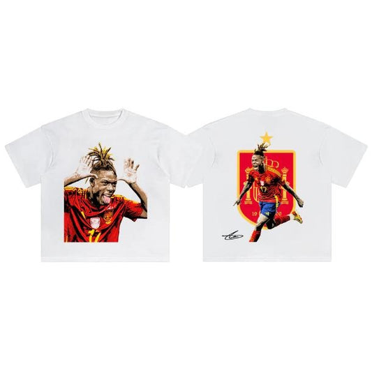 Nico Williams Spain T-Shirt, Nico Williams 2-Sided Vintage Graphic Tees, Unisex Soccer Shirt, Sport Merch, Gift For Fan, Cotton comfort Menswear Womenswear Streetwear