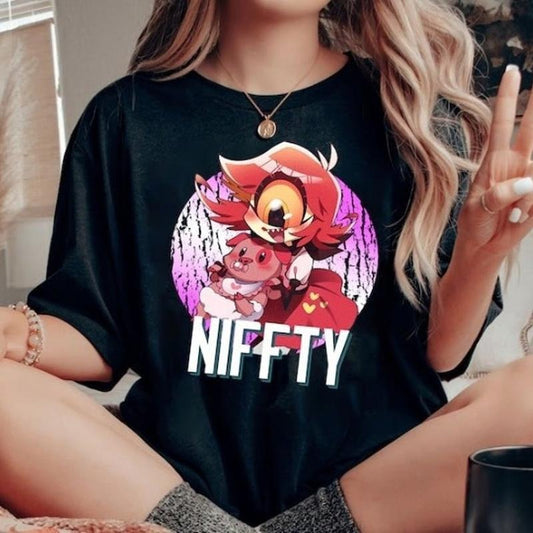 Niffty - Hazbin Hotel Classic T-Shirt, Hazbin Hotel Fat Nugget Unisex Full Size