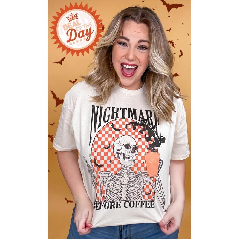 Nightmare Before Coffee Graphic T-Shirt Hoodie, Sweatshirt | DripVista.com