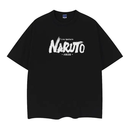 Ninja "LOGO" Vintage Oversized Tee Anime T-shirt 100% Cotton Original Design Men's Top Casual Streetwear