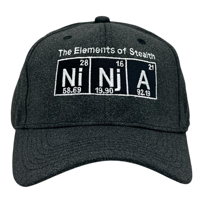 Ninja The Elements of Stealth Hat Funny Sarcastic Graphic Novelty Cap Funny Hats Science  Funny Sarcastic  Novelty Caps...