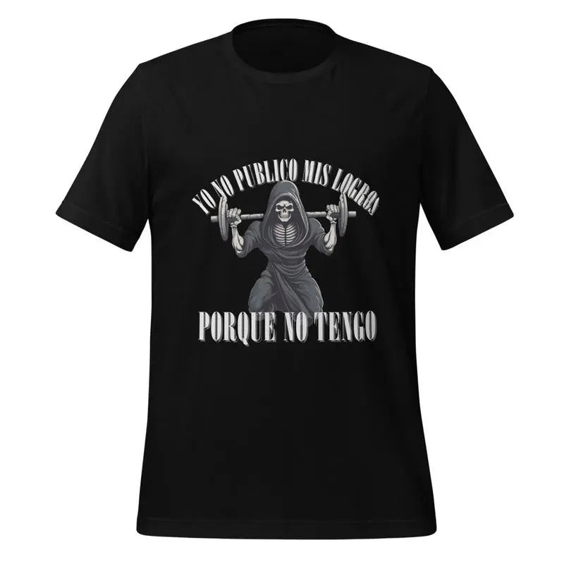 No Publico Mis Logros Meme funny Unisex gym t-shirt Hoodie, Sweatshirt | DripVista.com