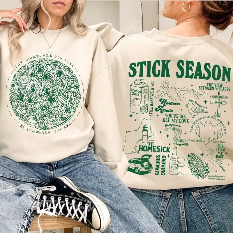 Noah Kahan Sweatshirt, Stick Season 2023 Sweatshirt, 2 SIDES Noah Kahan Shirt, Country Music TShirt, Noah Kahan Tour Stick Season Sweatshirt Tee