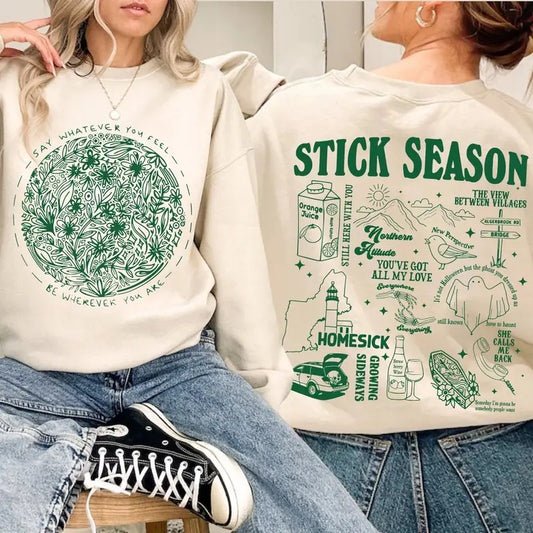 Noah Kahan Sweatshirt, Stick Season 2023 Sweatshirt, 2 SIDES Noah Kahan Shirt, Country Music TShirt, Noah Kahan Tour Stick Season Sweatshirt Tee