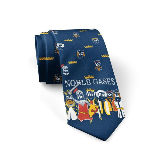 Noble Gases Necktie Funny Neckties for Men Science Teacher Tie Mens Novelty Neckties Funny Ties
