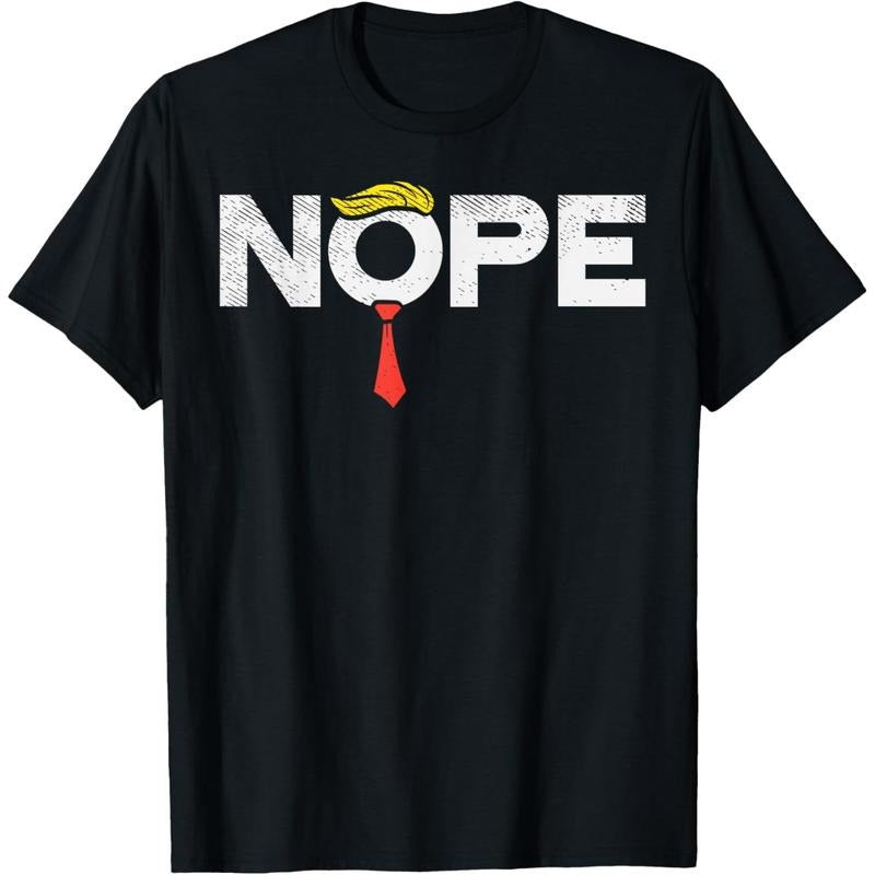 Nope Anti-Trump Red Tie Wig Stop Donald Trump Funny Impeach T-Shirt made in usa Hoodie, Sweatshirt | DripVista.com