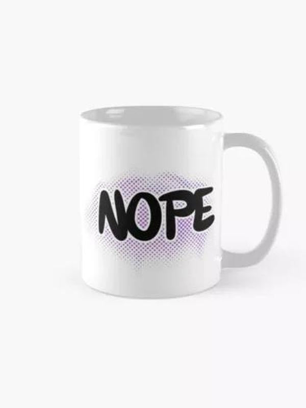 Nope Coffee Mug 11Oz, 15Oz, Funny Coffee Mug, Graphic Tees, Funny Coffee Mug Gift