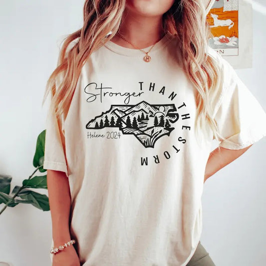 North Carolina Strong T Shirt, Hurricane Helene Flooding Fundraiser Shirt for Western North Carolina Appalachia Victims and Rescuers
