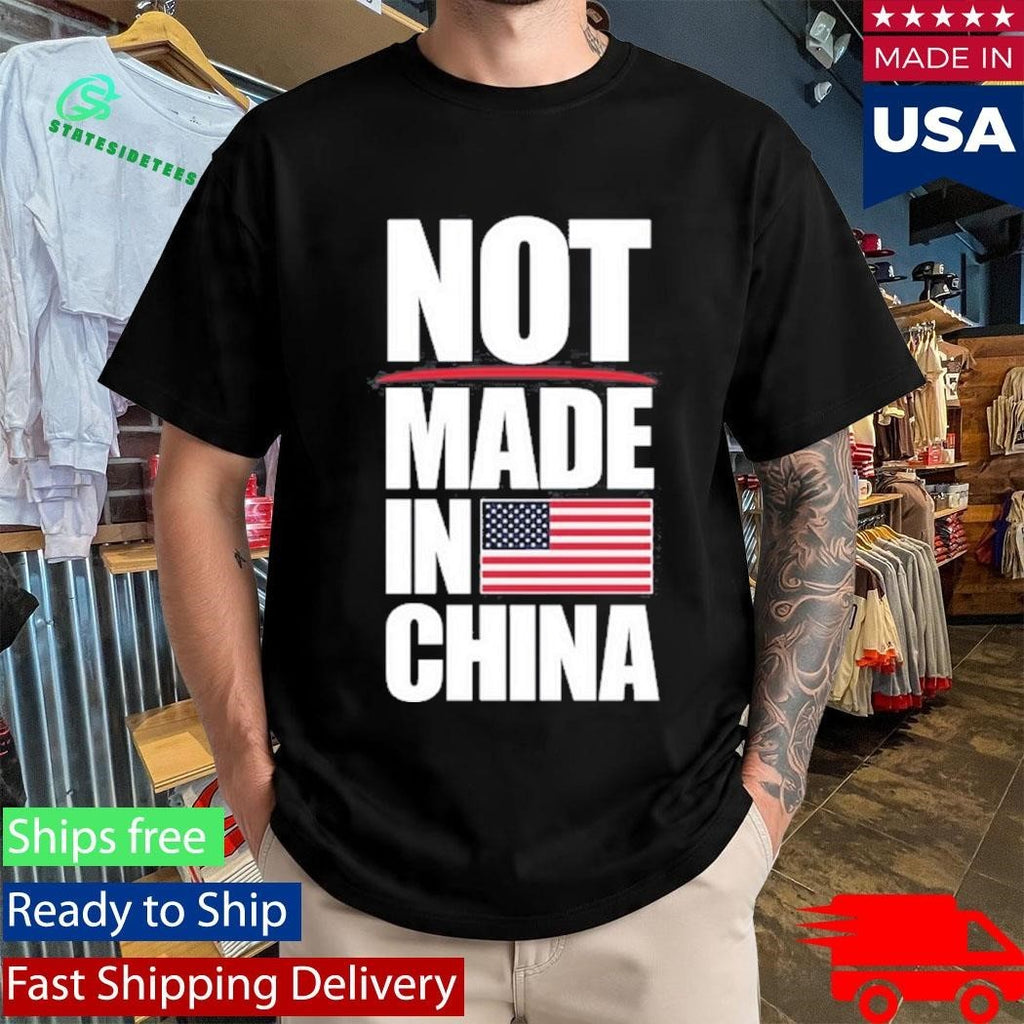 Not Made in China American Flag Shirt
