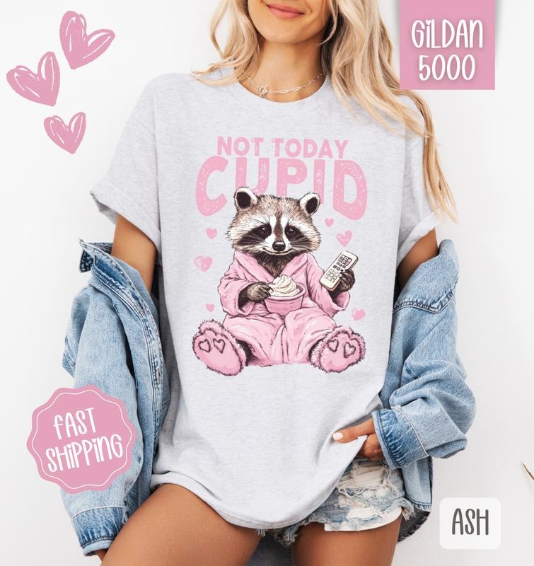 Not Today Cupid Shirt Gildan, Valentine's Day Women's Tee, Funny Women's Tshirt Plus Sizes Hoodie, Sweatshirt | DripVista.com