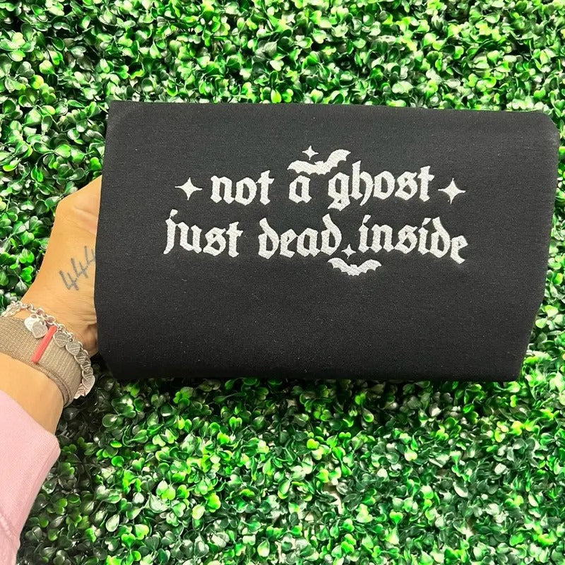 Not a ghost embroidered unisex sweater T-Shirts, Hoodie, Sweatshirt | DripVista.com
