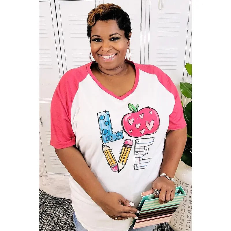 Notebook Love Teacher V-Neck T-Shirts, Hoodie, Sweatshirt | DripVista.com