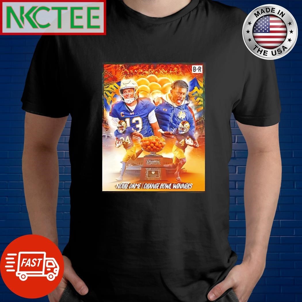 Notre Dame Fighting Irish Orange Bowl winner celebration shirt